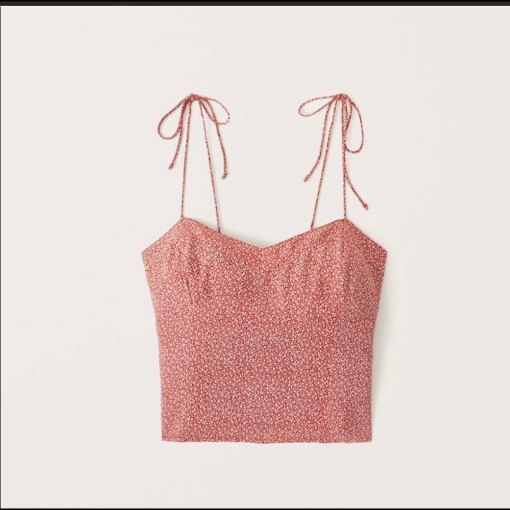 Abercrombie tie strap floral cami